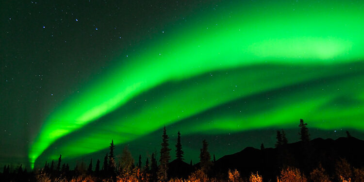 Aurora borealis, Wrangell - St. Elias National Park and Preserve, Alaska.